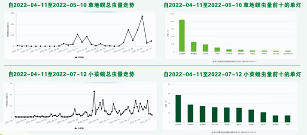 诱蛾情况展示图